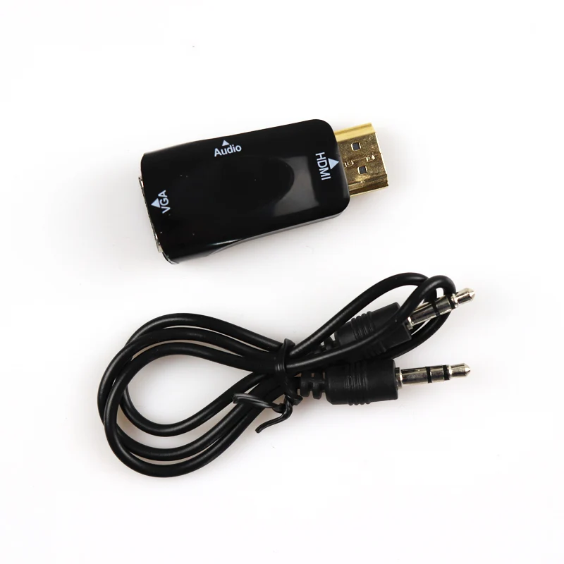 

HDMI to VGA Converter HDMI Male to Female VGA Adapter With Audio Cable for PC Laptop Tablet Support 1080P HDTV Adapter
