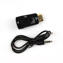 HDMI to VGA Converter HDMI Male to Female VGA Adapter With Audio Cable for PC Laptop Tablet Support 1080P HDTV Adapter