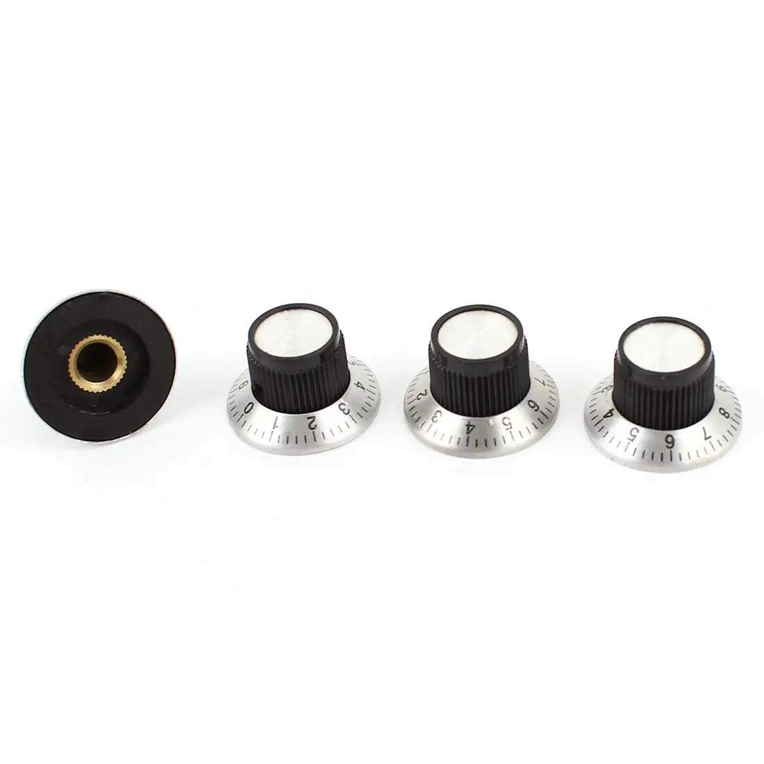 cheap UXCELL 4pcs Potentiometer Knob Caps Pot Metal Knob W 0 9 Scale Counting Dial For 6mm Dia Shaft Rotary Cap Top Dia 15mm