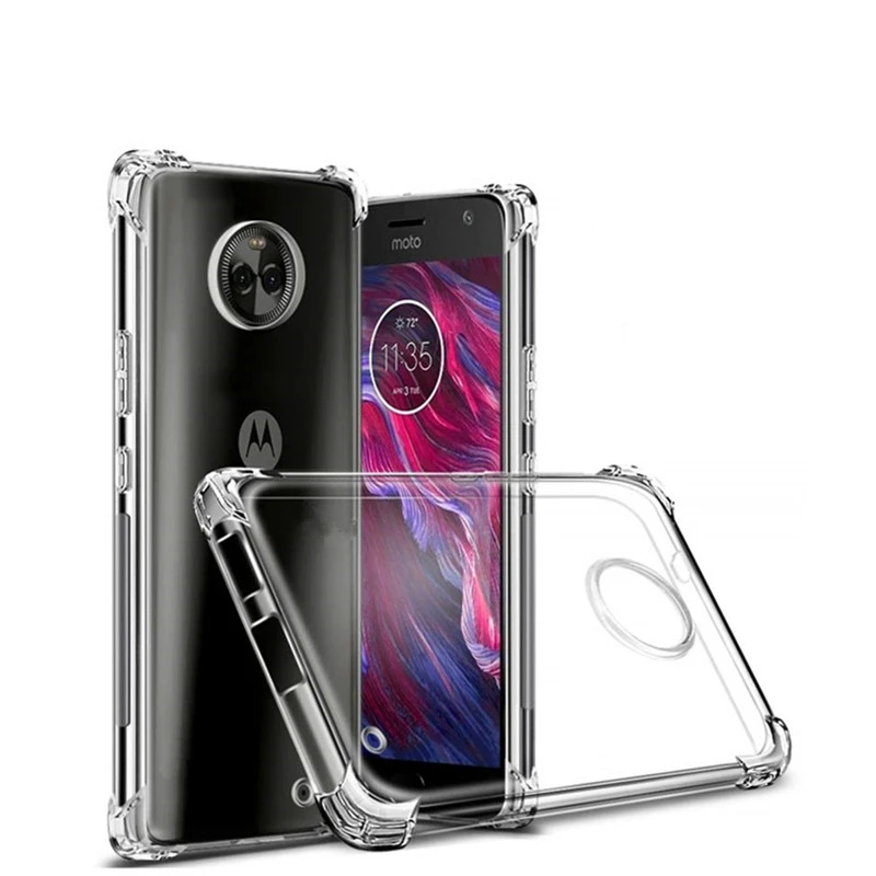 For Motorola Moto G4 G5 G5S G6 E4 C Plus Z2 Z3 Play Case Slim Thin Clear Silicone TPU Shockproof Protective Airbag Back Cover |