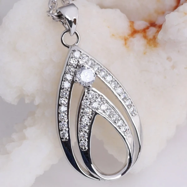 Collares 50% скидка модные подвески в виде сердца для женщин горный хрусталь Aliexpress