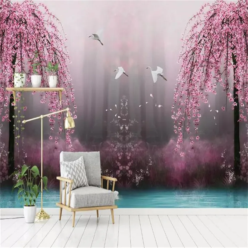 Swan Lake Scenic Wall TV background wall professional production murals wholesale wallpaper mural poster photo wall Swan Lake Scenic Wall TV background wall professional production murals wholesale wallpaper mural poster photo wall