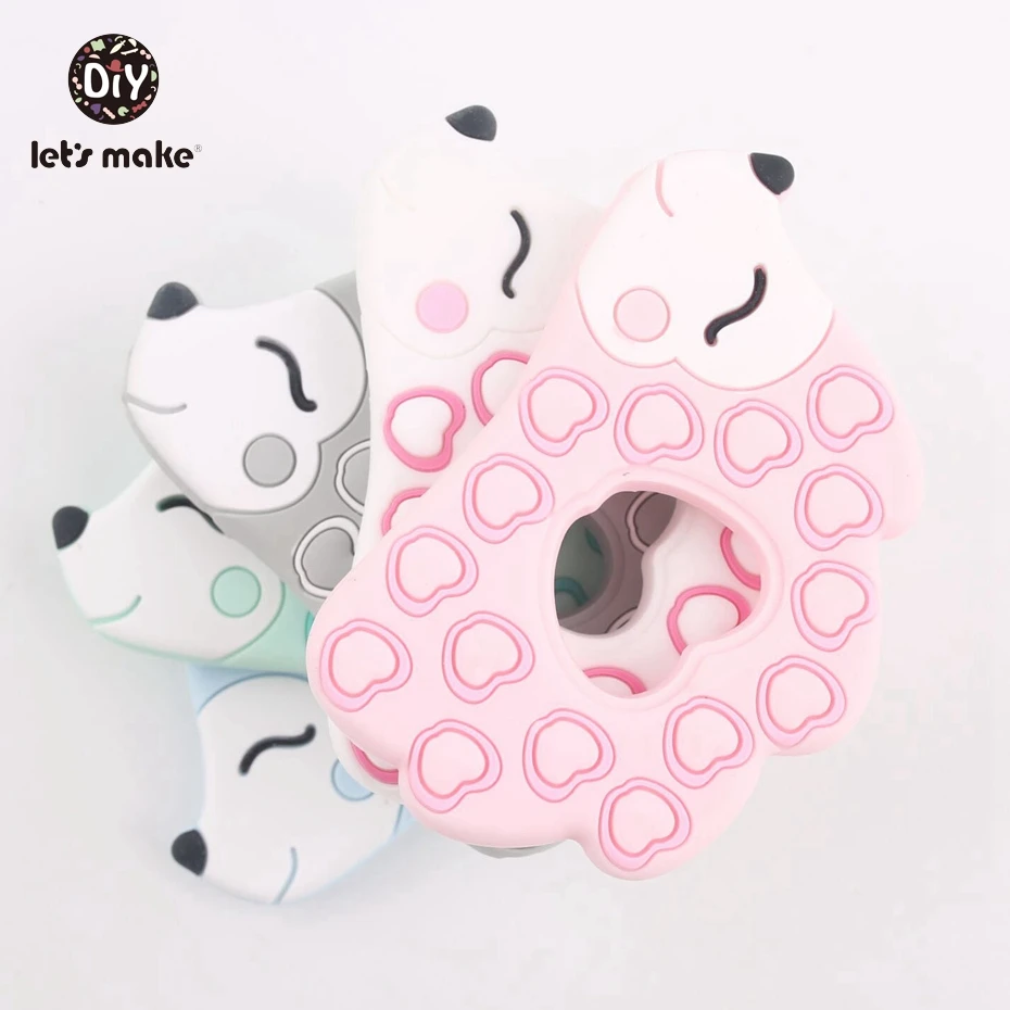 Let's Make 10pcs Silicone Teether Hedgehog BPA Free Teething Cartoon Porcupine Food Grade 7-9 months Baby Teethers Patent Owner | Мать и