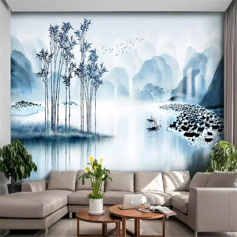 Elegant landscape painting wall background professional production mural factory wholesale wallpaper mural poster photo wall Elegant landscape painting wall background professional production mural factory wholesale wallpaper mural poster photo wall