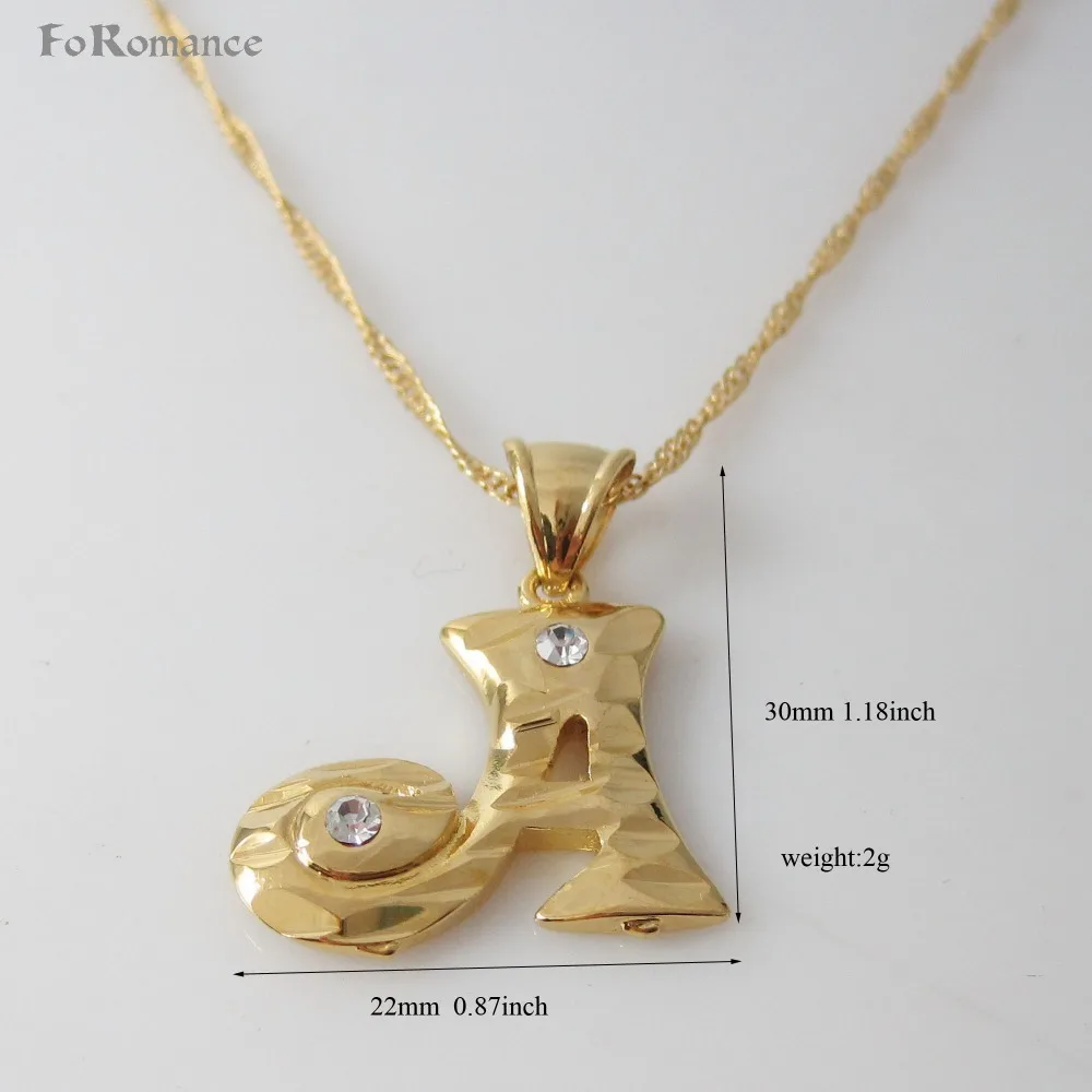 

Min order 10$ /26 LETTERS -YELLOW GOLD GP 18" NECKLACE&LETTER A B C D E F G H I J K L M N O P Q R S T V W X Y Z INITIAL PENDANT