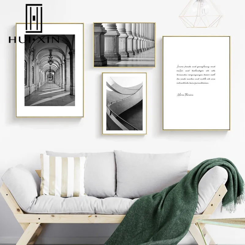 

Black White Visual Effect Modern Wall Picture Pictures Canvas Nordic Abstract Art Decoration Painting Prints for Living Room