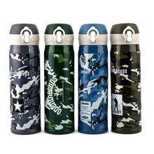 500ML Camouflage Thermose Vacuum Flasks Stainless Steel 304 Insulated Thermos Cup Coffee Mug Outdoor Travel Drink