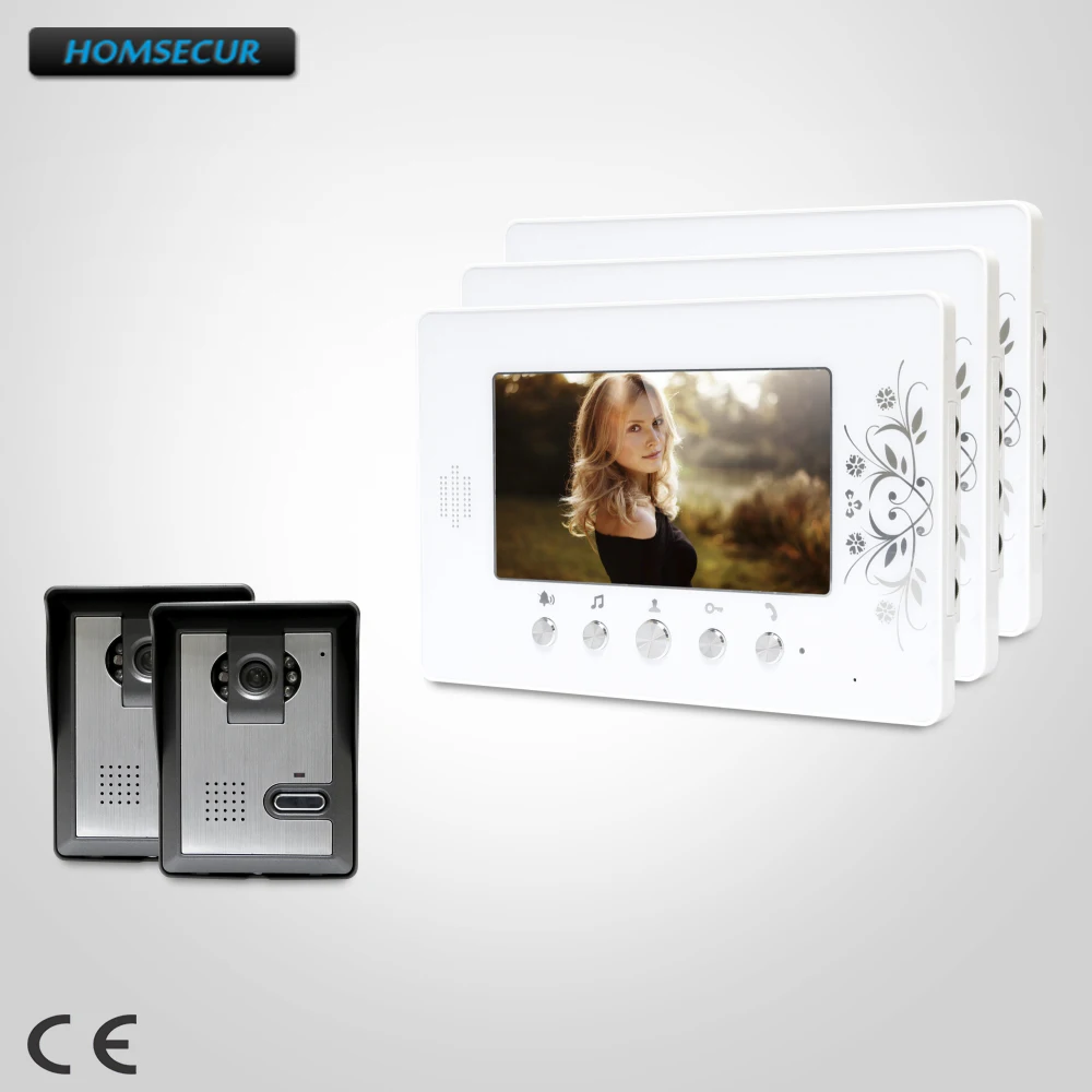 

HOMSECUR 7inch Hands-free Video Door Entry Call System with Intra-monitor Audio Intercom XC005+XM709