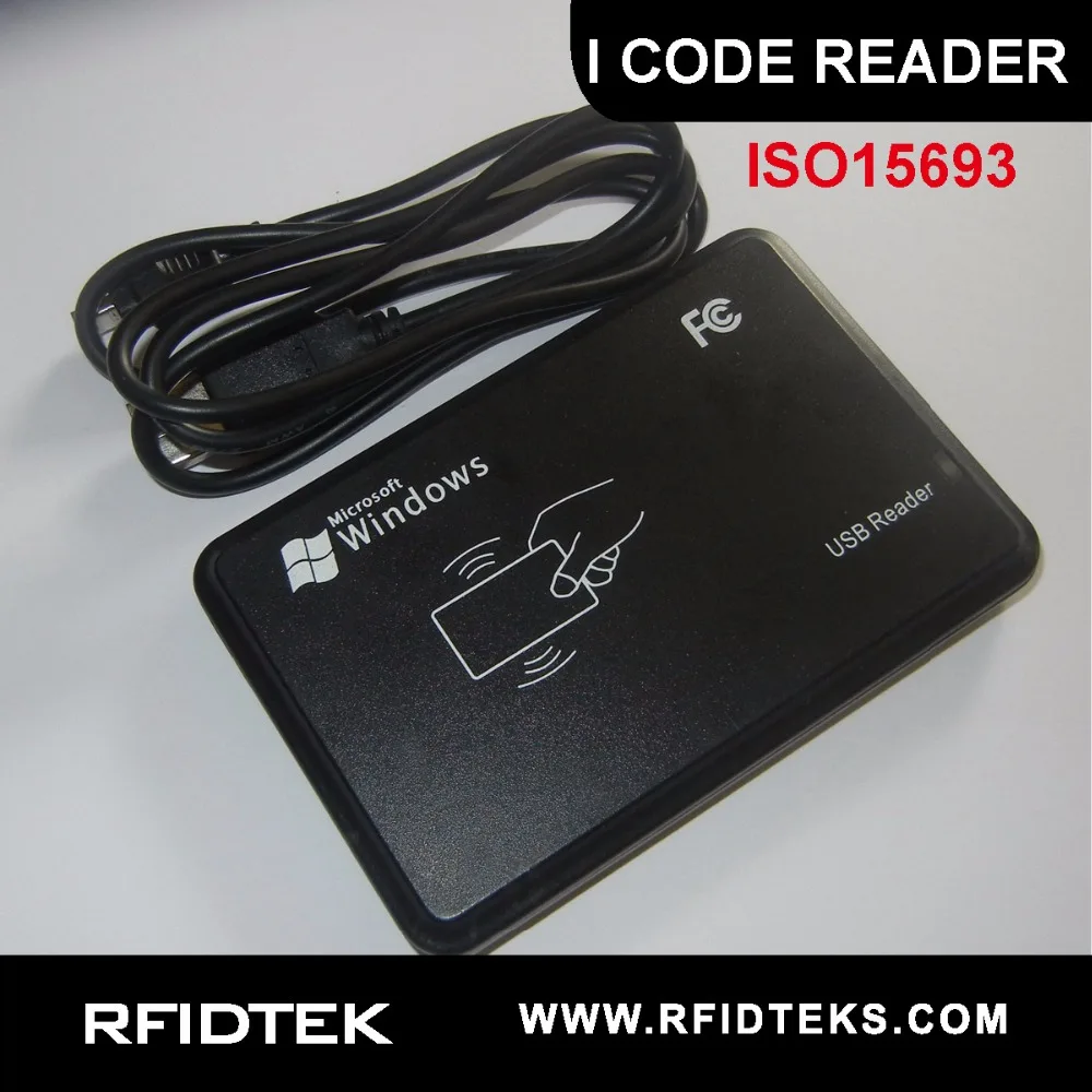 

RFID 13.56MHz USB RFID Reader ISO15693 13.56MHZ I CODE SLI/I CODE SLIX ID Reader