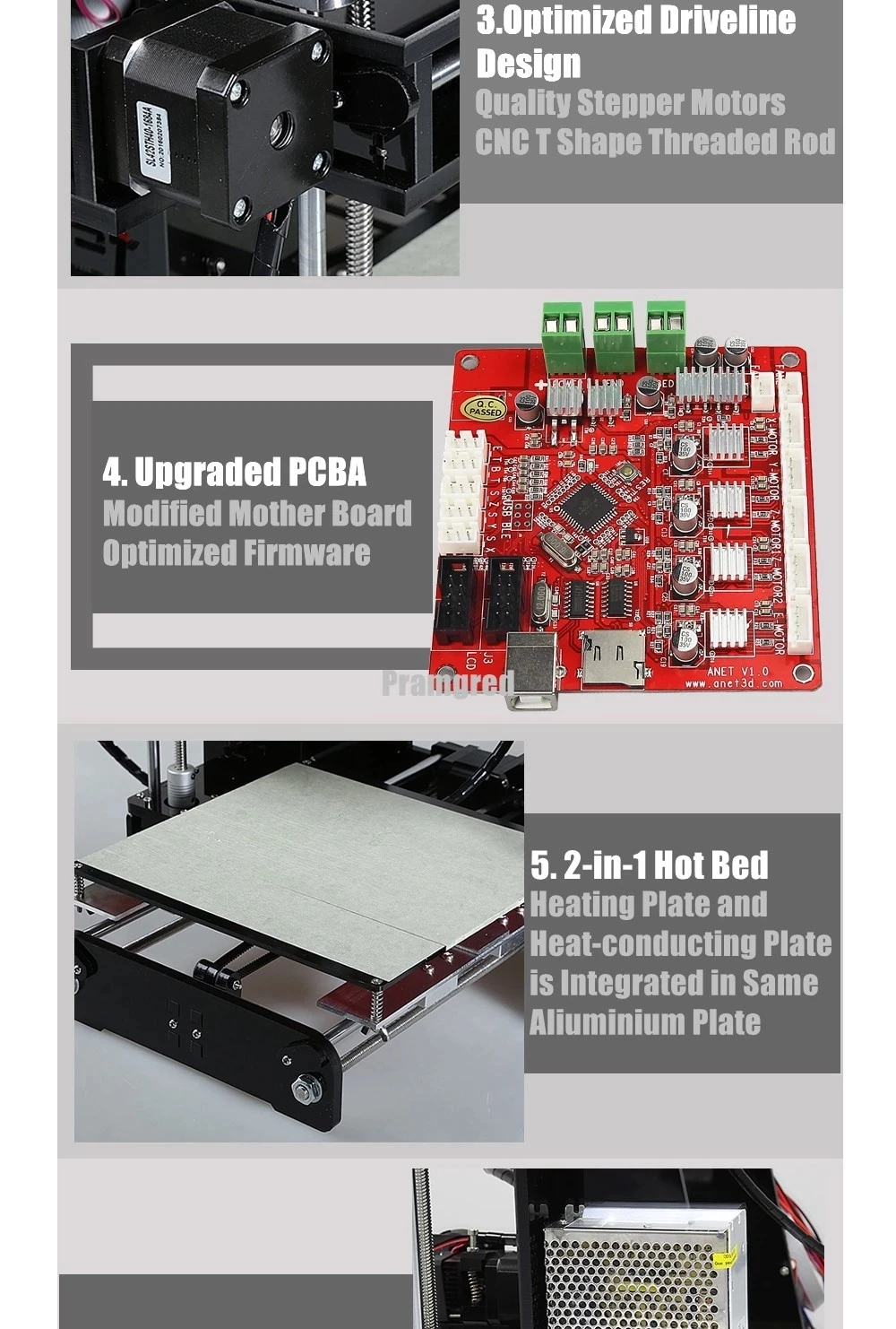 Anet A8 A6 E10 A3S A2 3d Принтер Высокоточный экструдер Prusa i3 3d принтер комплект DIY Impresora 3d с PLA нитью