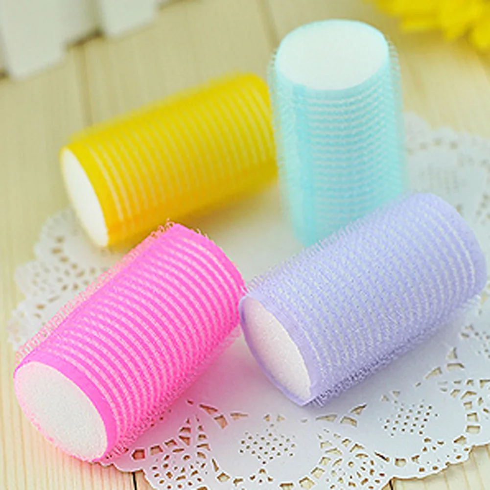 6pcs Color random Soft Foam Sponge Hair Roller Hair Curler Roller DIY
