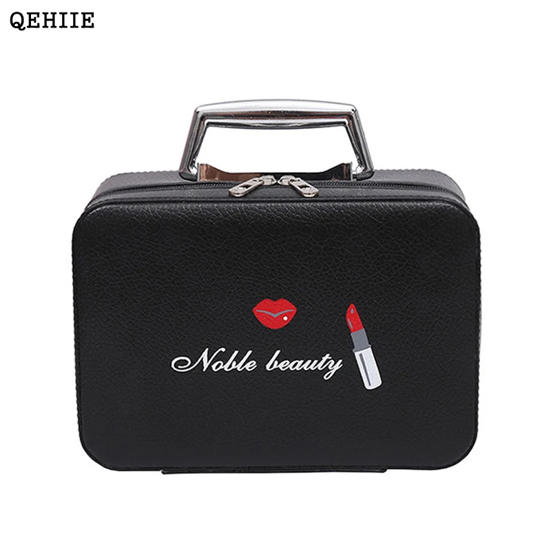 Korean Version Of The Fashion Cosmetics Case Professional Beautician Cute Portable Makeup Box Travel Cosmetics Bags