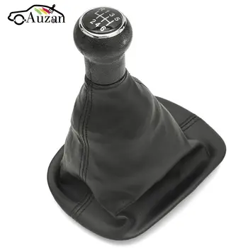 

5/6 Speed Car Gear Shift Knob Stick Gaiter Boot with Gear Shift Collars for Volkswagen Passat B5 1996-2005