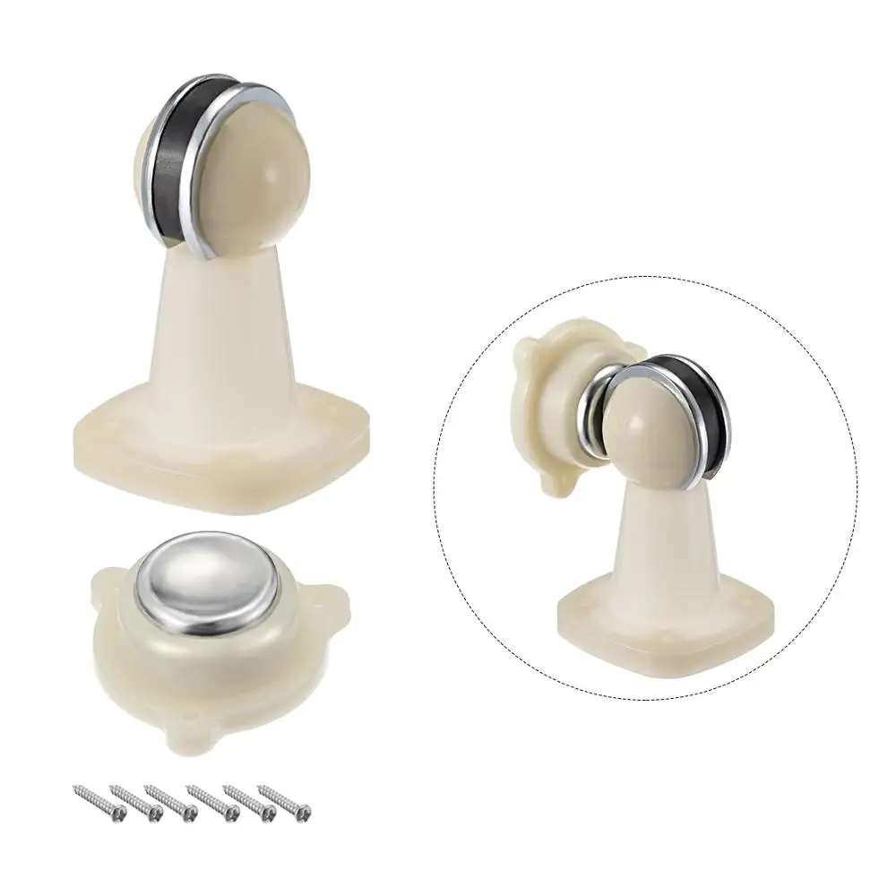 

Uxcell 2pcs Plastic Door Magnetic Catch Holder Stopper Doorstop Screw Mount Furniture Door Catches Holder Beige Brown