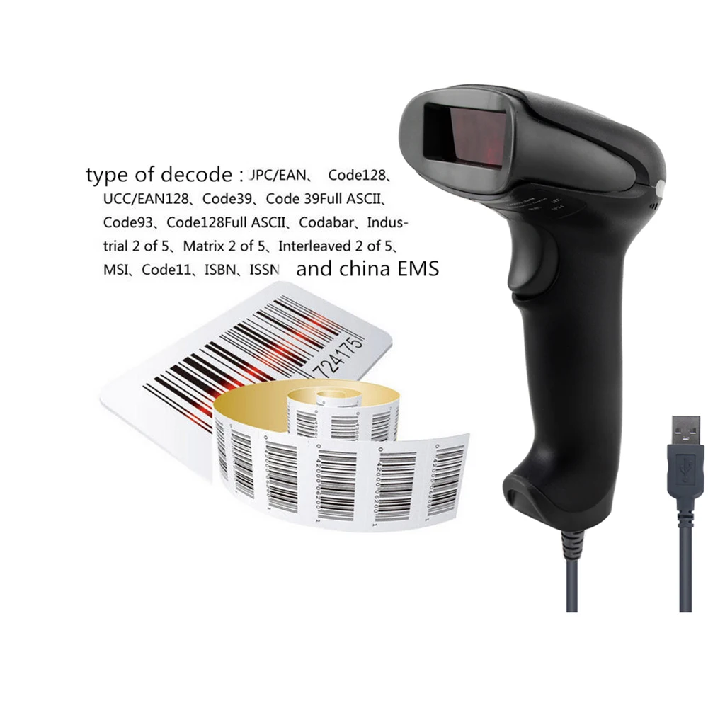NETUM Barcode Scanners Portable Laser High Speed Handheld USB Wired 1D Bar Code Reader For POS System