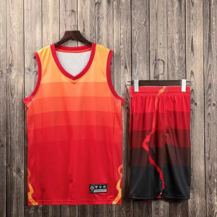 Для мужчин для возраста от двух до девяти лет детская Для мужчин возврат майка баскетбольная комплект Молодежная Спортивная одежда баскетбол в колледже форменная одежда