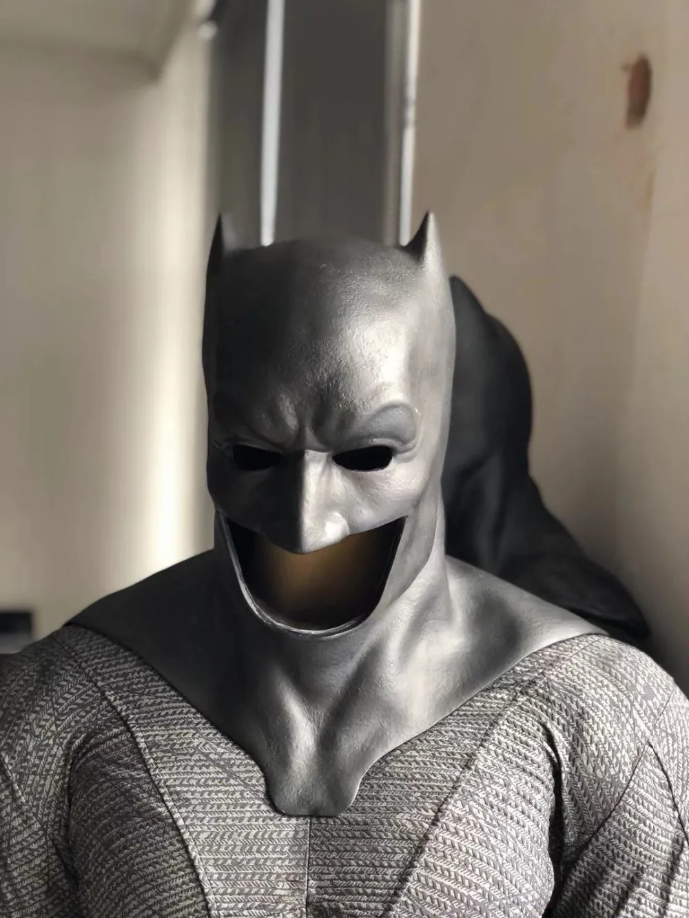 Batman Rubber Cowl Mask - Dawn of Justice, Batman v Superman, Justice League Cosplay Helmet image 4