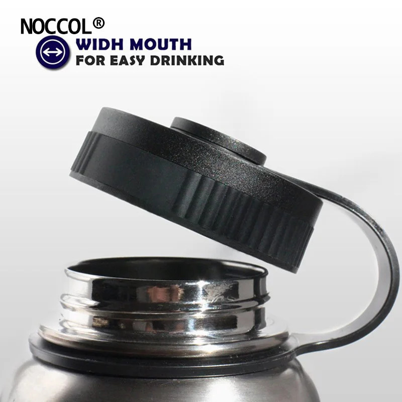 NOCCOL 32oz черная Вакуумная бутылка для воды Экологичная уличная изоляция напитков