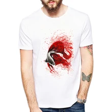 

Lasting Charm New Arrivals Animal Men T Shirt Fish Printed t-shirt Fire Dane Fish Short Sleeve Basic Tops Cool Tee Shirts