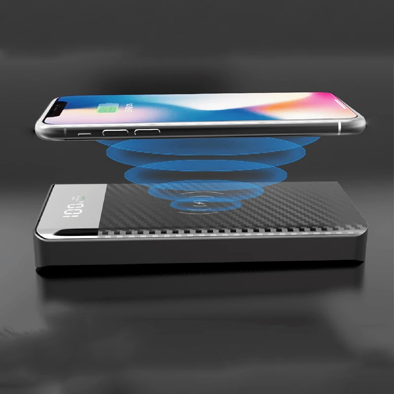 2018 QI Wireless Charging Power Bank 10000mAh Battery Wireless Charger Mobile Phone Charger Powerbank For iPhone X 8 Samsung S9