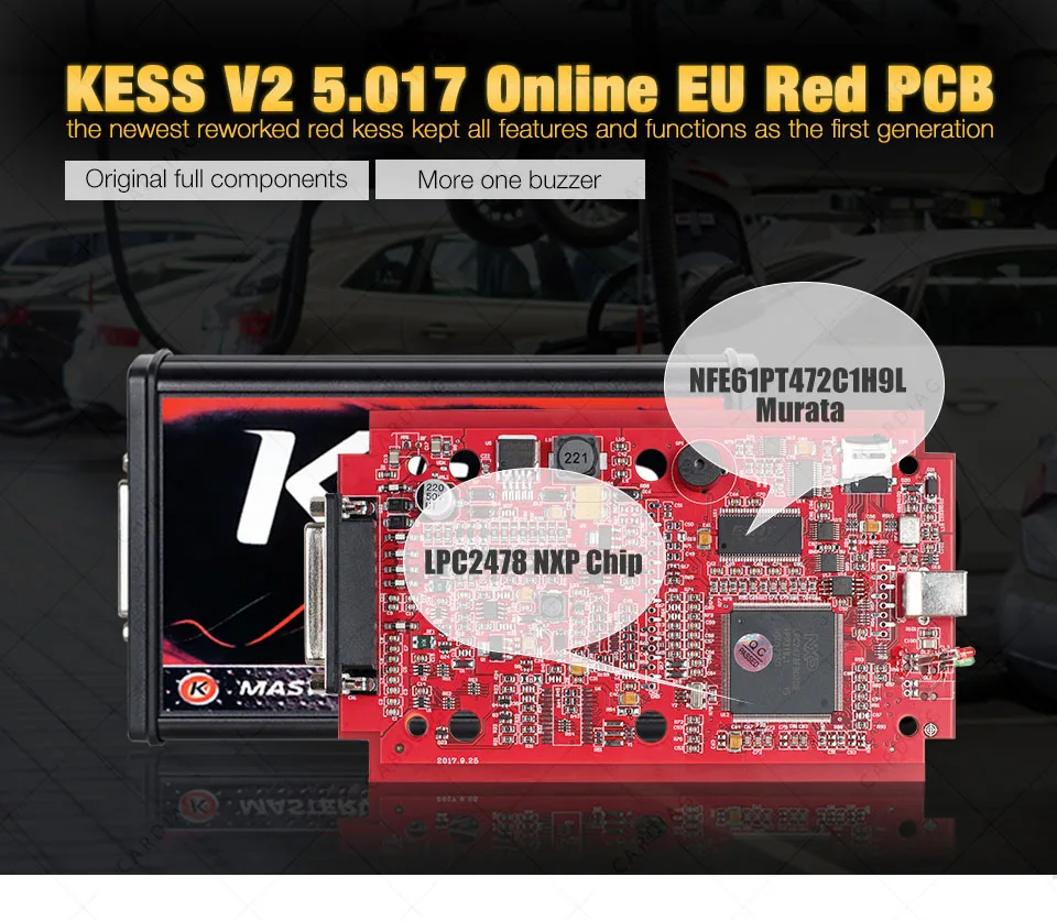5 шт. красный KESS V2.47 V5.017 без жетонов ECU чип тюнинг мастер ЭКЮ программист KESS V2 менеджер Тюнинг Комплект для автомобиля/грузовика