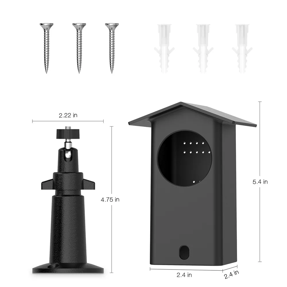 Настенный держатель для Wyze Cam Pan/Xiaomi Mijia Dafang, открытый водонепроницаемый защитный чехол+ Регулируемый поворотный градусов кронштейн