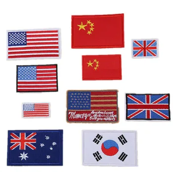 

100pcs Clothes DIY Embroidery Patch Flags Banners deal with it Iron on Patches Embroidered Applique Clothing Stickers