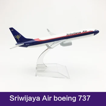 

16cm Sriwijaya Air Airlines Airplane Model Boeing 737 Metal Diecast Aviation Model B737 Airways Aircraft Model Scale Toys 1:400