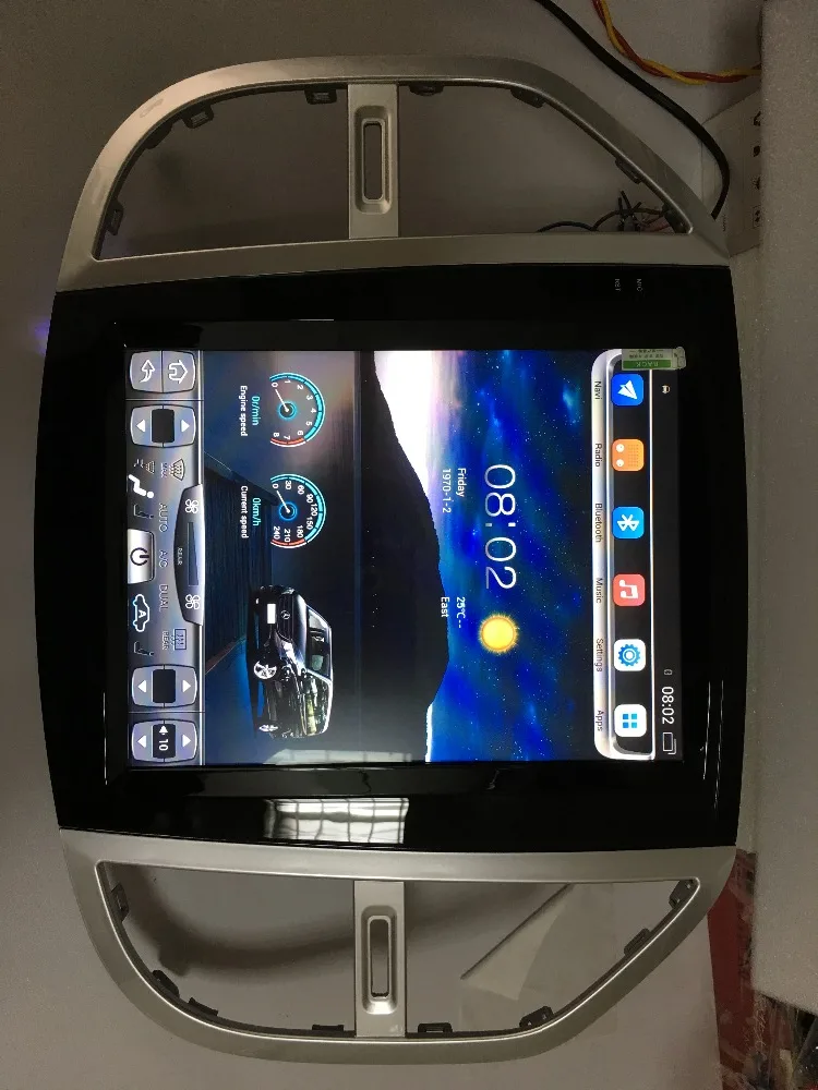 Автомобильный DVD плеер с вертикальным экраном 12 1 дюйма в стиле Tesla Android GPS
