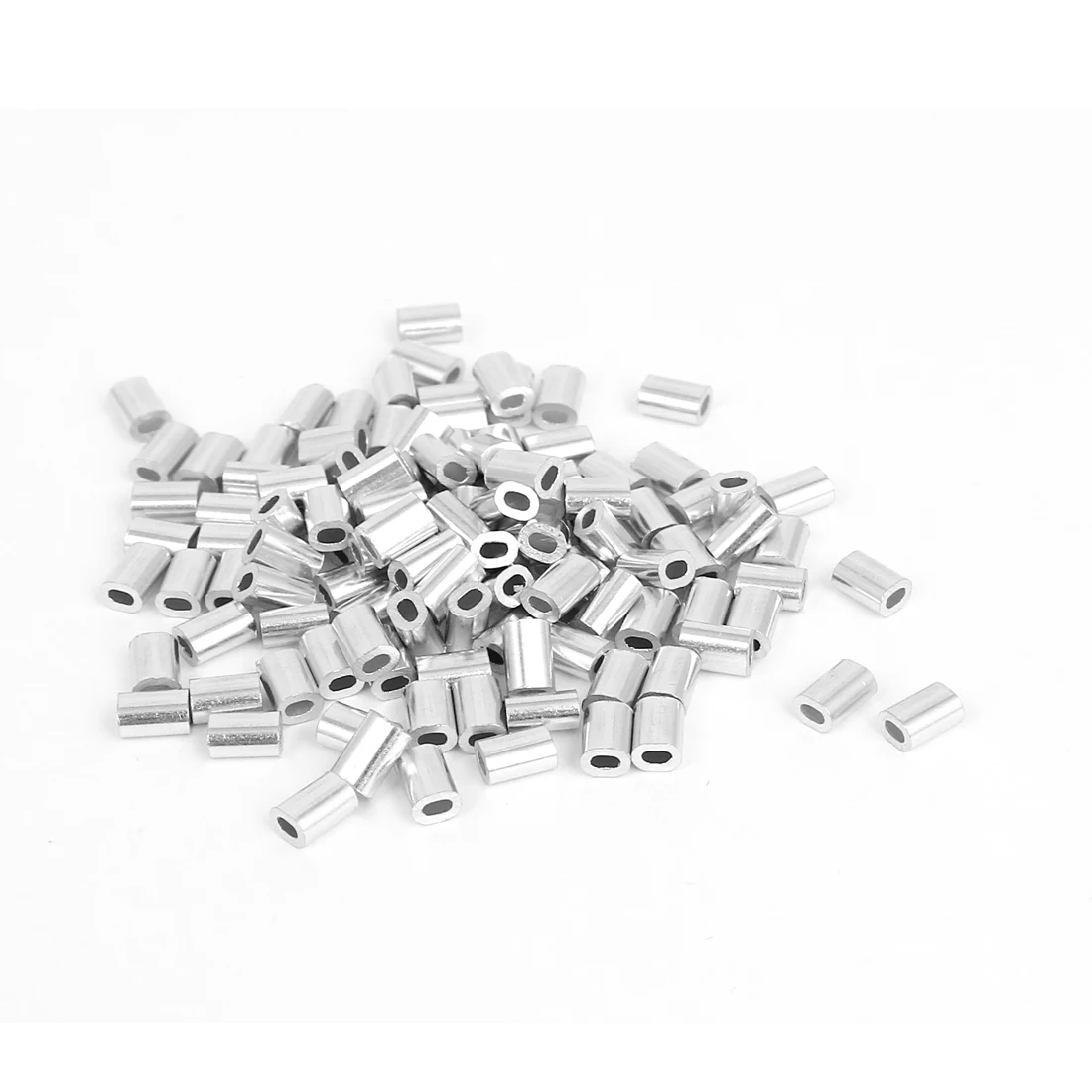 UXCELL 0 8 мм 1/32 &quot100 шт./лот алюминиевая проволочная веревка рукава Серебряный тон