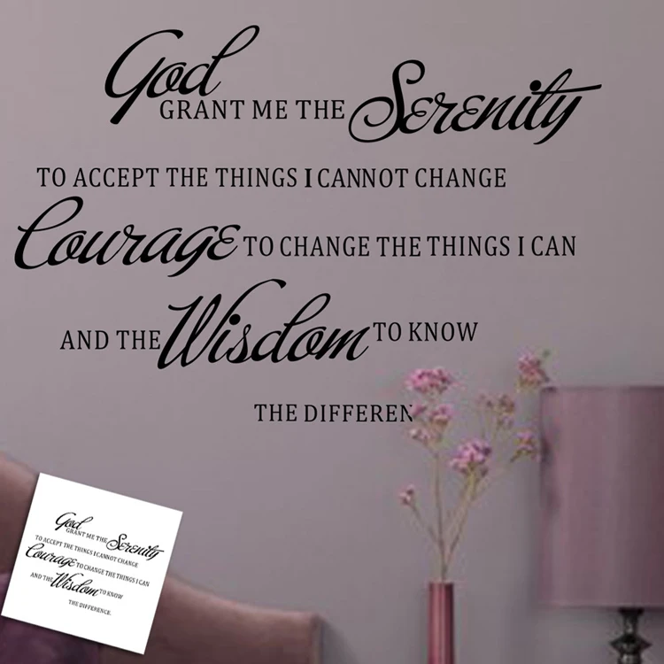 GOD GRANT ME THE SERENITY PRAYER BIBLE Art Quote Vinyl Wall Stickers