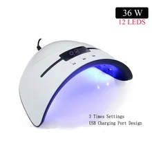 36 Вт УФ-лампа светодиодный светильник для ногтей Сушилка для ногтей для всех гелей лак для солнца лампа Сушилка инфракрасного зондирования таймер жидкокристаллический смарт-дисплей маникюр