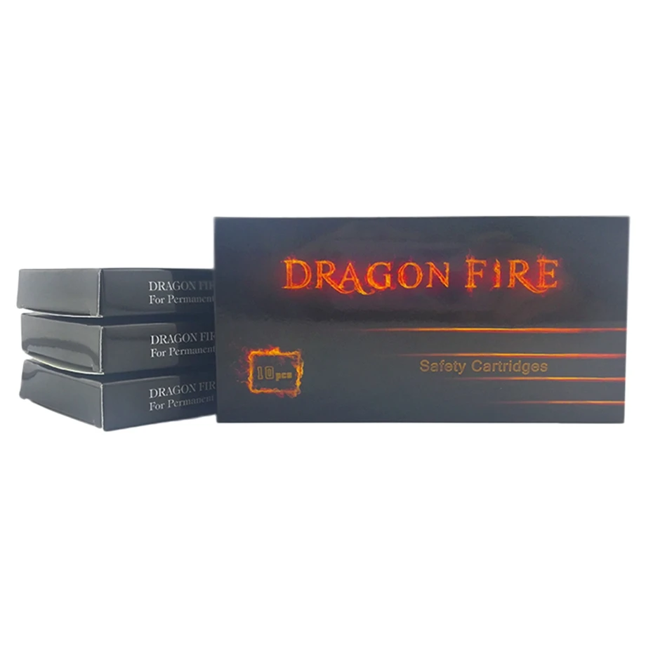 UPTATSUPPLY Dragon Fire 10 шт иглы для татуировки Одноразовые полуперманентные иглы для макияжа 5RM/7RM/9RM/11RM/13RM/15RM/17RM