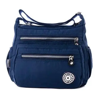 Модные женские сумки-мессенджеры Водонепроницаемая Нейлоновая Сумочка женская сумка на плечо женская вечерняя сумка через плечо, Bolsa sac основной femme - Цвет: Navy Blue