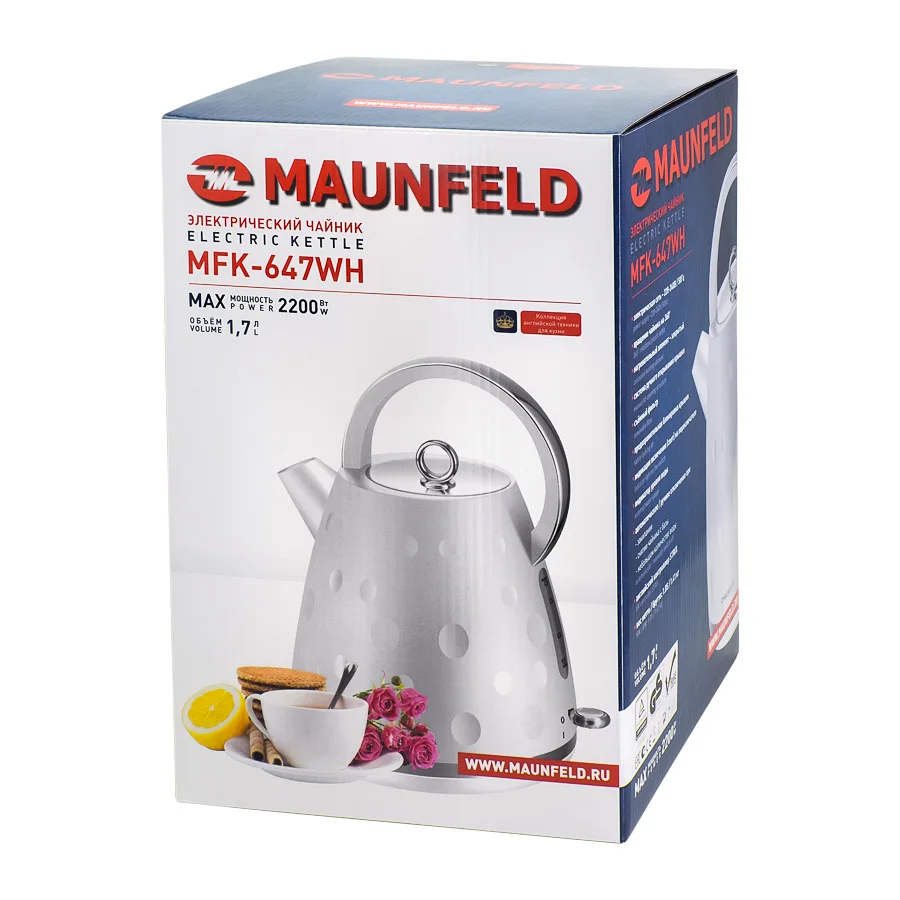 Электрический чайник MAUNFELD MFK 647 WH|Электрические чайники| |