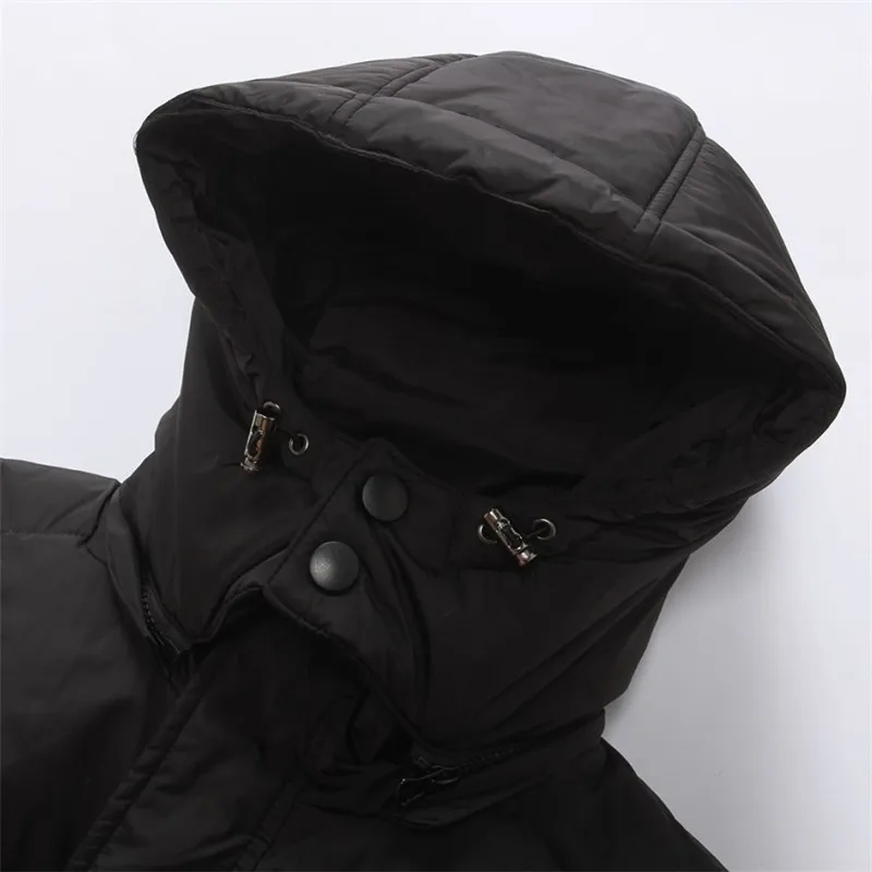 Hooded Extra Long 90% Duck Down Overcoat Men Casual Black Outwear Down Jackets Male Thick Coat Fashion Puffer Jacket JK-784