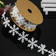 Снежинка Кружево ленты Высокое качество Снежинка лента тиснением Рождество принадлежности DIY материалы свадебный подарок ленты