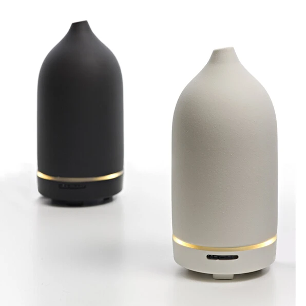 

100 ml Hand Crafted Ceramic Ultrasonic Air Humidifier Portable Mini Aroma Essential Oil Diffuser for Car Room Home Office