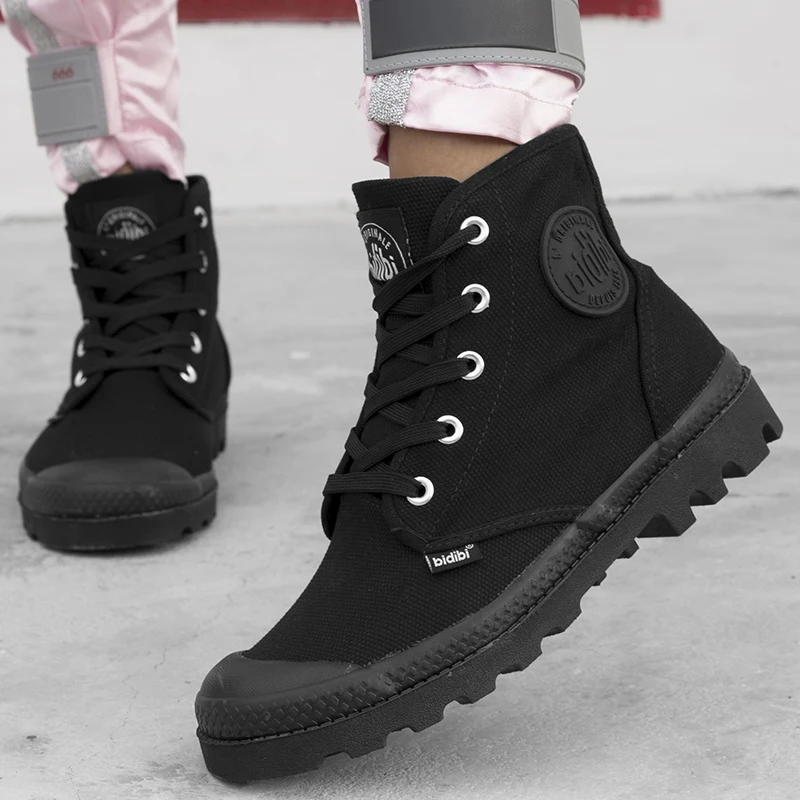 Big Size 36-48 Yards Canvas Shoes Men Round Head Quality High-Top Lace-Up Breathable Soft Flats Footwear Outdoor Casual Shoes (23)