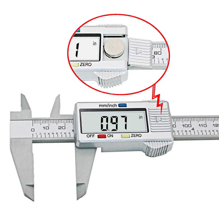 Новое поступление 150 мм 6 дюймов ЖК цифровой Электронный штангенциркуль из углеродного волокна Калибр микрометр измерительный инструмент