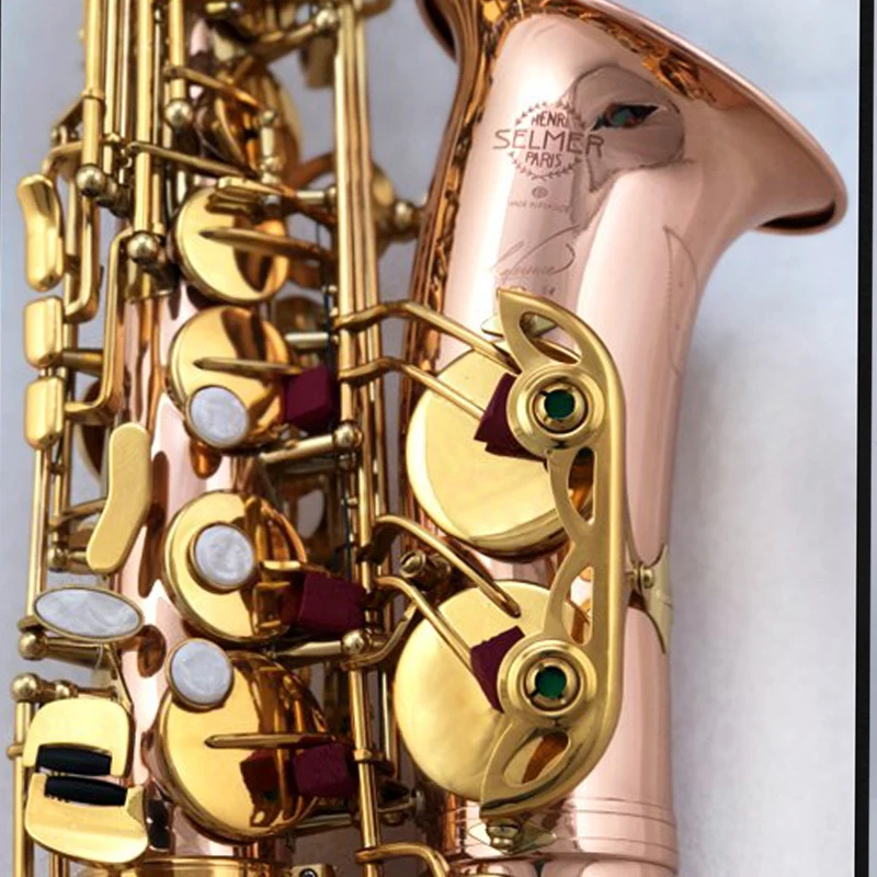 

high quality Selm SAS R54 Eb Alto Saxophone Phosphor Bronze Copper 54 Alto Sax Professional Musical instrument&box free shippig