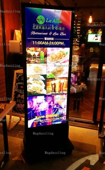 

Restaurant Front Door Stand Double Sided Magnetic Frame LED Illuminated Menu Light Box,Mobile Advertising Lightbox