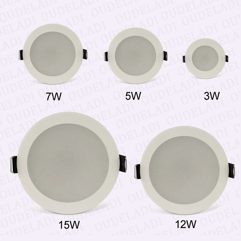 

LED downlights 3W5W7W9W12W15W18W 5730SMD AC85-265V Warm white Cold white indoor lighting down light with LED Driver
