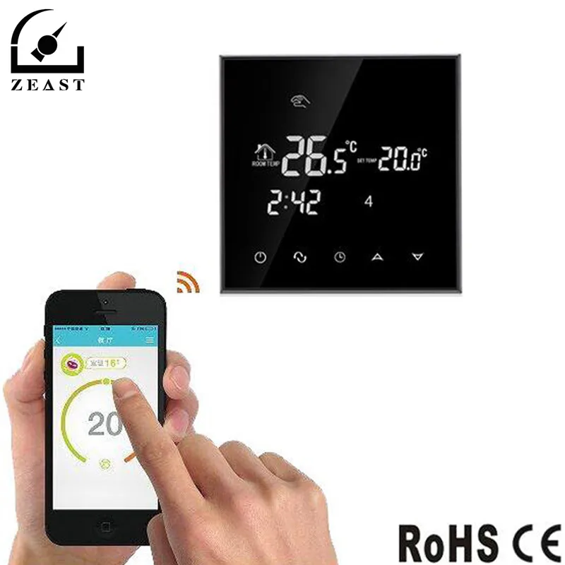 Touch Screen WiFi Thermostat Thermoregulator Smart Programmable Temperature Controller LCD Wireless Electric Heating System цена Touch Screen WiFi Thermostat Thermoregulator Smart Programmable Temperature Controller LCD Wireless Electric Heating System цены онлайн