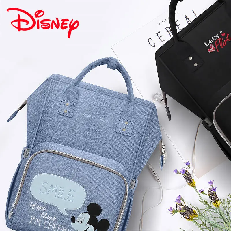 

Disney Mickey Minnie Best Diaper Bag Backpack Mummy Maternity Care Large Capacity Nappy Bag USB Bottle Warmer Insulation
