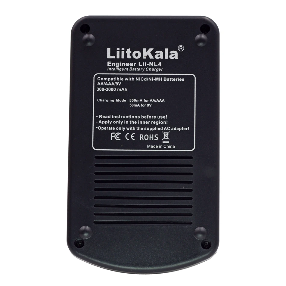 Liitokala Lii-NL4 аккумуляторная батарея 1,2 V AA/AAA NiMH батареи 9V зарядное устройство