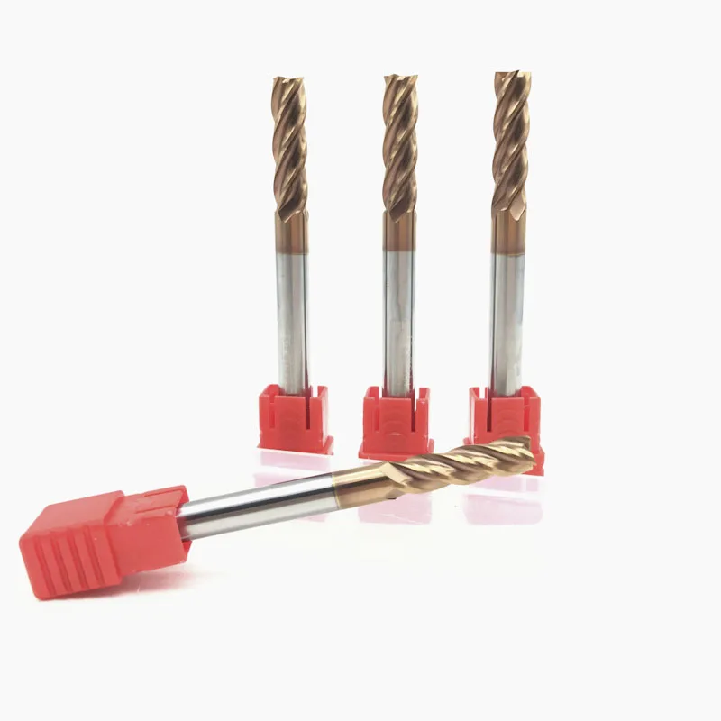 

1PC Diameter 6MM HRC60 Solid Carbide Endmills Length 50mm 75mm 100mm 150mm 4 Flute Side milling cutter Slotting Profiling face