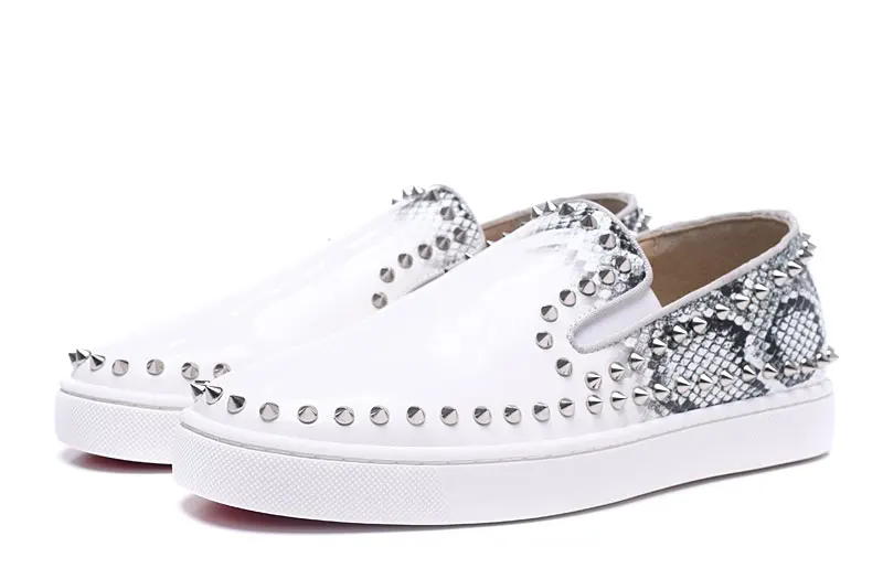 Patente Lona Low De Mens on Planas Couro Sneakskin Sapatos Spikes Slip Plataformas Moda Homens Sapato Casuais Cravejado Da Top Loafers vqwrfvY