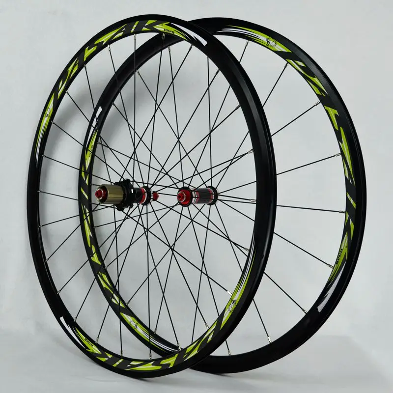 Top 700C Carbon Fiber Wheels Road Bike Bicycle Wheel Light Carbon Wheelset  V/C Brakes 30MM Rim direct-pull stainless steel spoke 1