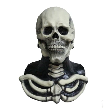 

SKULL CHEST AND HEAD Dead Horror Mask Halloween Creepy Blood Fancy Mask Horror Rubber non-toxic High-quality Latex Mask